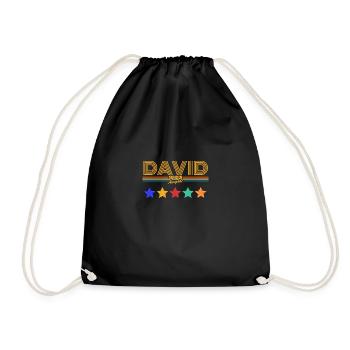 David - Drawstring Bag - black - Front