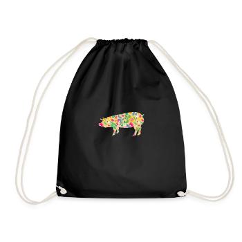 Cochon - Sac de sport léger - noir - Devant