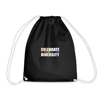 Celebrate Diversity LGBT CSD Gay Pride - Drawstring Bag - black - Front