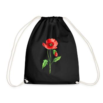 Flower - Drawstring Bag - black - Front