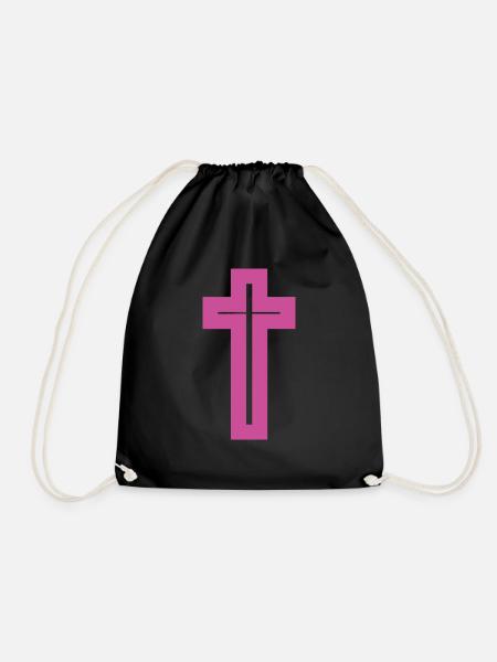 croix chrétienne - Sac de sport léger - noir