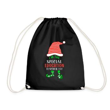 Ich bin der Sonderpädagogiklehrer Elf Weihnachten - Turnbeutel - Schwarz - Vorne