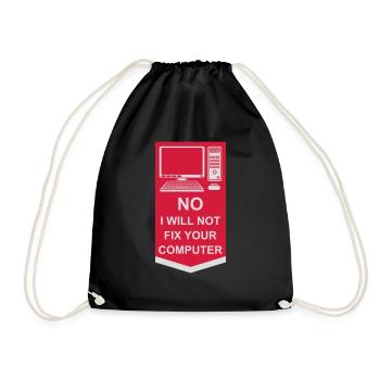 Ne pas réparer votre ordinateur - Sac de sport léger - noir - Devant