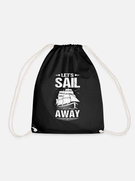 Let's sail away - Turnbeutel - Schwarz