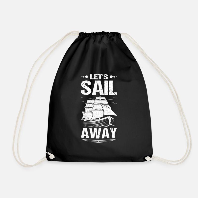 Let's sail away - Turnbeutel - Schwarz
