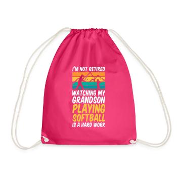 Softball - Drawstring Bag - fuchsia - Front