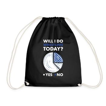 Sport Will I Do Wrestling - Drawstring Bag - black - Front