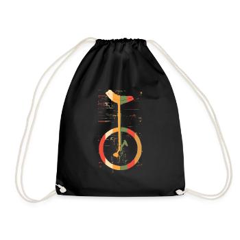 Vintage Unicycle - Turnbeutel - Schwarz - Vorne