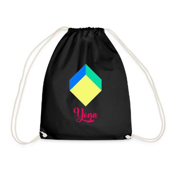 Yoga Design coloré Gym - Sac de sport léger - noir - Devant