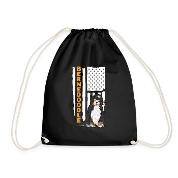 Chien Bernedoodle - Sac de sport léger - noir - Devant