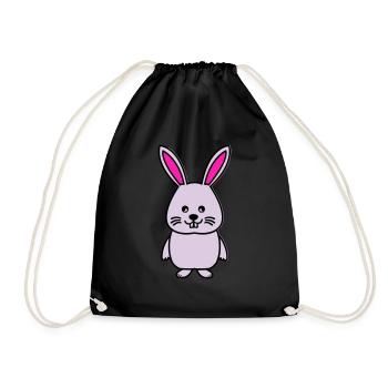 hase comic - Turnbeutel - Schwarz - Vorne