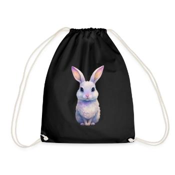 Cuterabbitrabbit - Drawstring Bag - black - Front