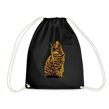 Sonnenbrill für Europäische Kurzhaarkatze Geschenk - Turnbeutel - Schwarz - Vorne