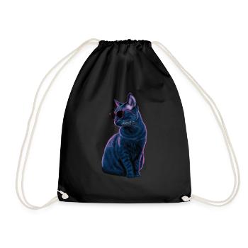 Sonnenbrille für Russisch Blaue Katze Geschenk - Turnbeutel - Schwarz - Vorne