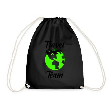 travel team - Turnbeutel - Schwarz - Vorne