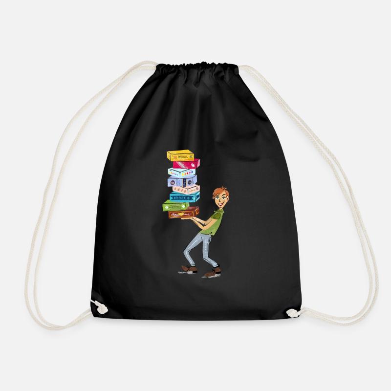 Board Game Fan - Drawstring Bag - black