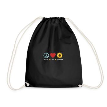 Fleurs de jardin Fleurs Hippie Cadeau Tournesol - Sac de sport léger - noir - Devant
