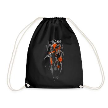 abstract cocoon - Drawstring Bag - black - Front