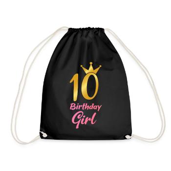 10ème anniversaire Fille Krone - Sac de sport léger - noir - Devant