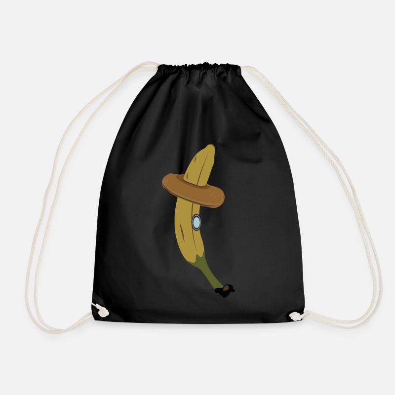 Banane et bagel - Sac de sport léger - noir