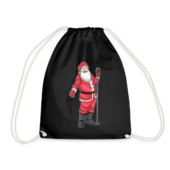 Le Père Noël chante de Noël - Sac de sport léger - noir - Devant