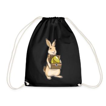 Coffre au trésor de Pâques Bunny - Sac de sport léger - noir - Devant