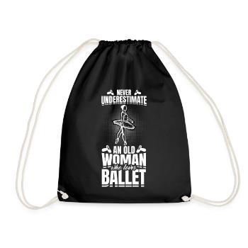 Ne sous-estimez jamais une vieille danseuse de ballet - Sac de sport léger - noir - Devant