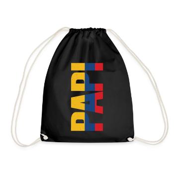 PAPI Colombia – Latin Dad Style in a Retro Look - Drawstring Bag - black - Front