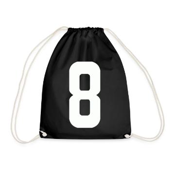 8 - Drawstring Bag - black - Front