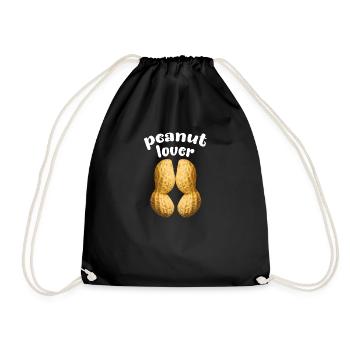 Amoureux de la cacahuète drôle Idée cadeau cadeau Couple - Sac de sport léger - noir - Devant