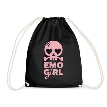 Emo Girl! - Drawstring Bag - black - Front