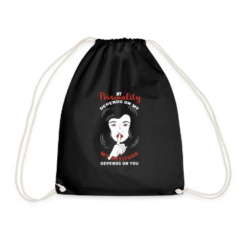Ma personnalité dépend de mon attitude - Sac de sport léger - noir - Devant