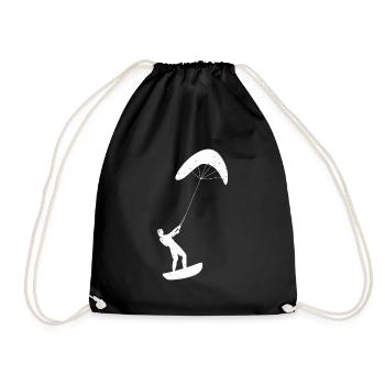 Kitesurfing - Turnbeutel - Schwarz - Vorne