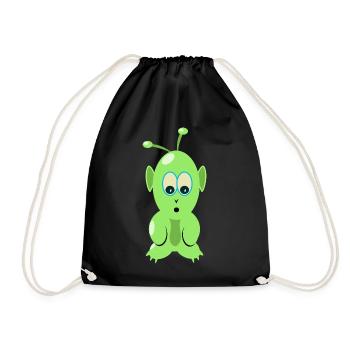 T-shirt martien, pour alien et OVNI fan - Sac de sport léger - noir - Devant