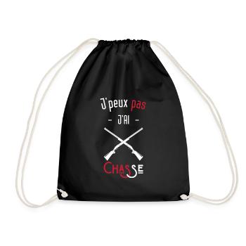 j'peux pas j'ai chasse - Sac de sport léger - noir - Devant