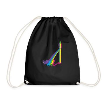 asperges, arc-en-ciel, asperges caca, colorées - Sac de sport léger - noir - Devant