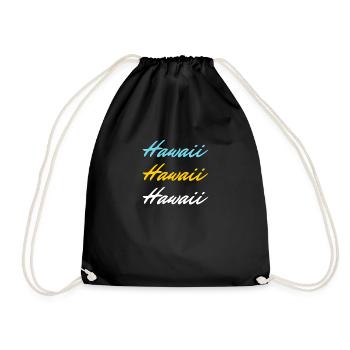 Hawaï coloré - Sac de sport léger - noir - Devant