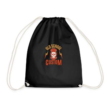 old school custom - Sac de sport léger - noir - Devant
