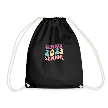 Retro Senior 2023 Back to School Class Of 2023 - Turnbeutel - Schwarz - Vorne