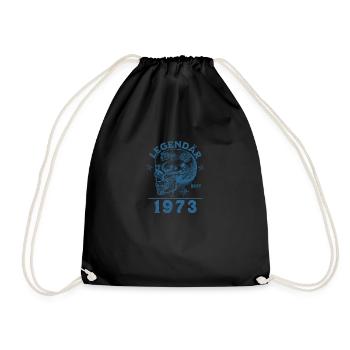 Geburtstag Legendär Seit 1973 Geschenk - Turnbeutel - Schwarz - Vorne