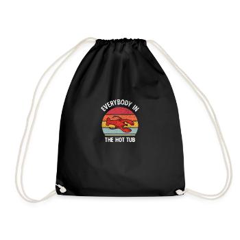 Flusskrebs Crawfish Hummer Vintage Seafood Sprüche - Turnbeutel - Schwarz - Vorne