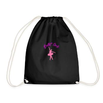 Balletttänzerin Ballerinas Vintage Sprüche - Turnbeutel - Schwarz - Vorne