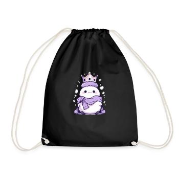 Süßer Weihnachts Schneemann - Festtags-Design - Turnbeutel - Schwarz - Vorne