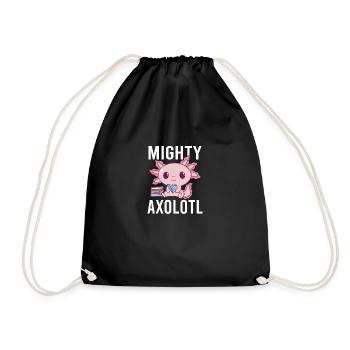 Axolotl Vintage Amphibian Aquatic Sprüche - Turnbeutel - Schwarz - Vorne
