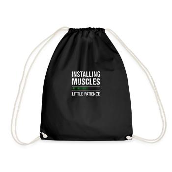 Bodybuilding Fitness Vintage Gym Workout Sprüche - Turnbeutel - Schwarz - Vorne