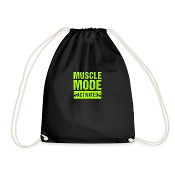 Bodybuilding Fitness Vintage Gym Workout Sprüche - Turnbeutel - Schwarz - Vorne