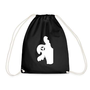Halloween Geist Gespenst - Turnbeutel - Schwarz - Vorne