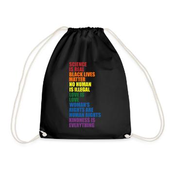 LGBT Gay Homosexualität Sprüche Geschenkidee - Turnbeutel - Schwarz - Vorne