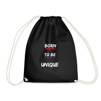 Born to be unique - Turnbeutel - Schwarz - Vorne