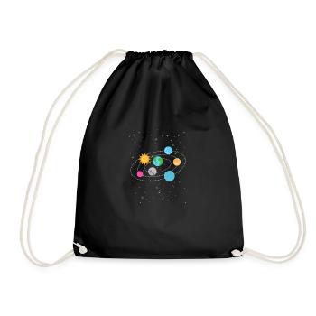 Univers Galaxie Espace Planètes Solaires - Sac de sport léger - noir - Devant
